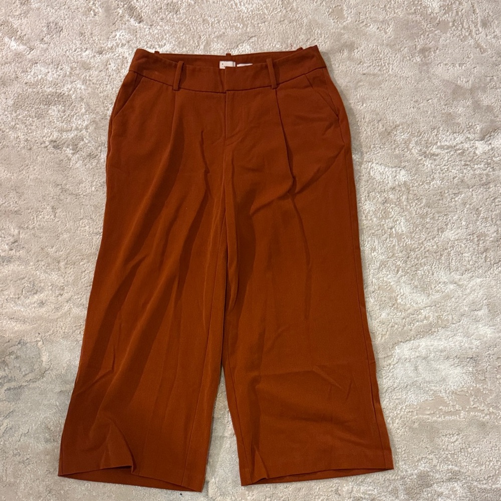A new day Rust Wide-Leg Trousers
